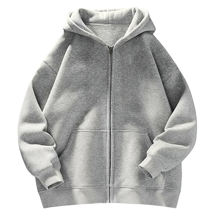 Unisex Oversize-Kapuzenjacke mit durchgehendem Reißverschluss, Teddyfutter und Känguru-Taschen Echo Archiv