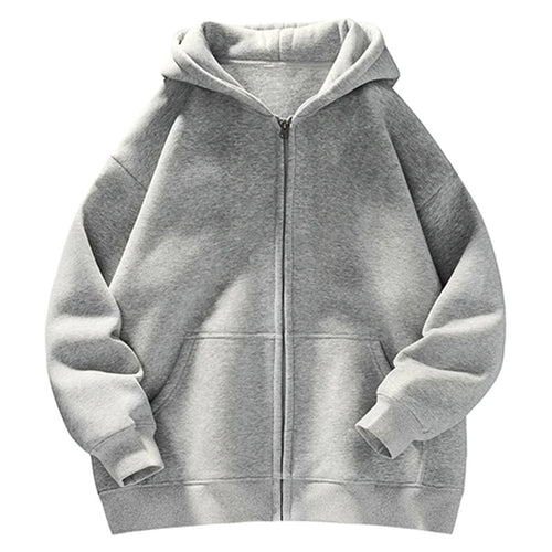 Unisex Oversize-Kapuzenjacke mit durchgehendem Reißverschluss, Teddyfutter und Känguru-Taschen Echo Archiv