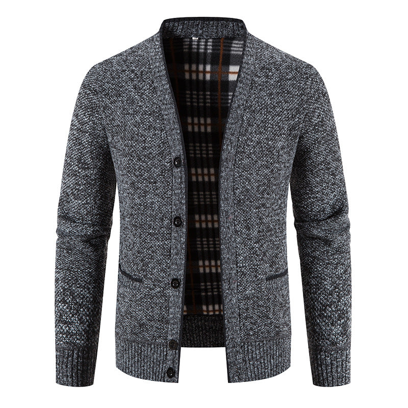 Herren feine Strickjacke mit einzigartigem Rautenmuster Echoarchiv