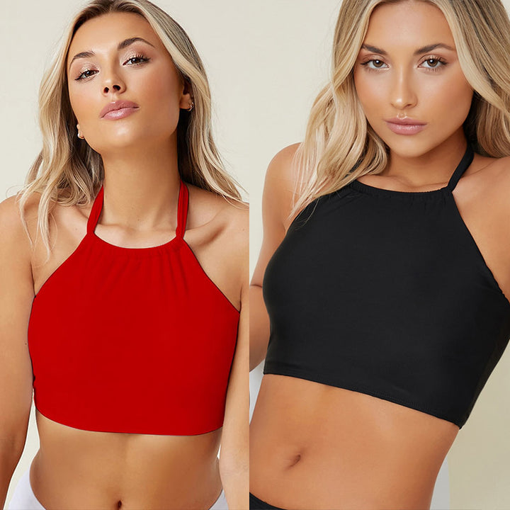 Damen hochwertiges Cropped-Badeoberteil mit eleganter Halterung Echo Archiv