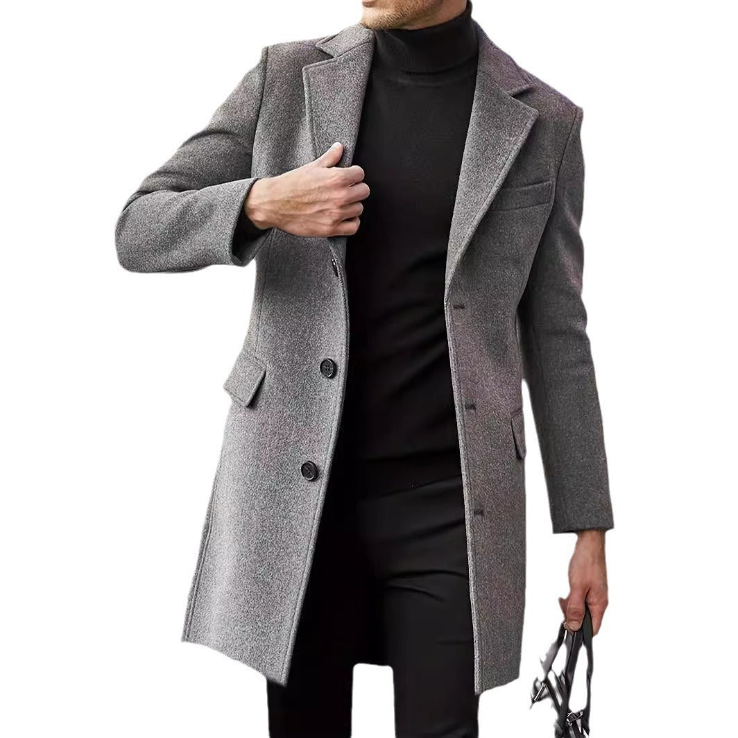 Herren eleganter Wintermantel mit klassischem Revers – Montevé