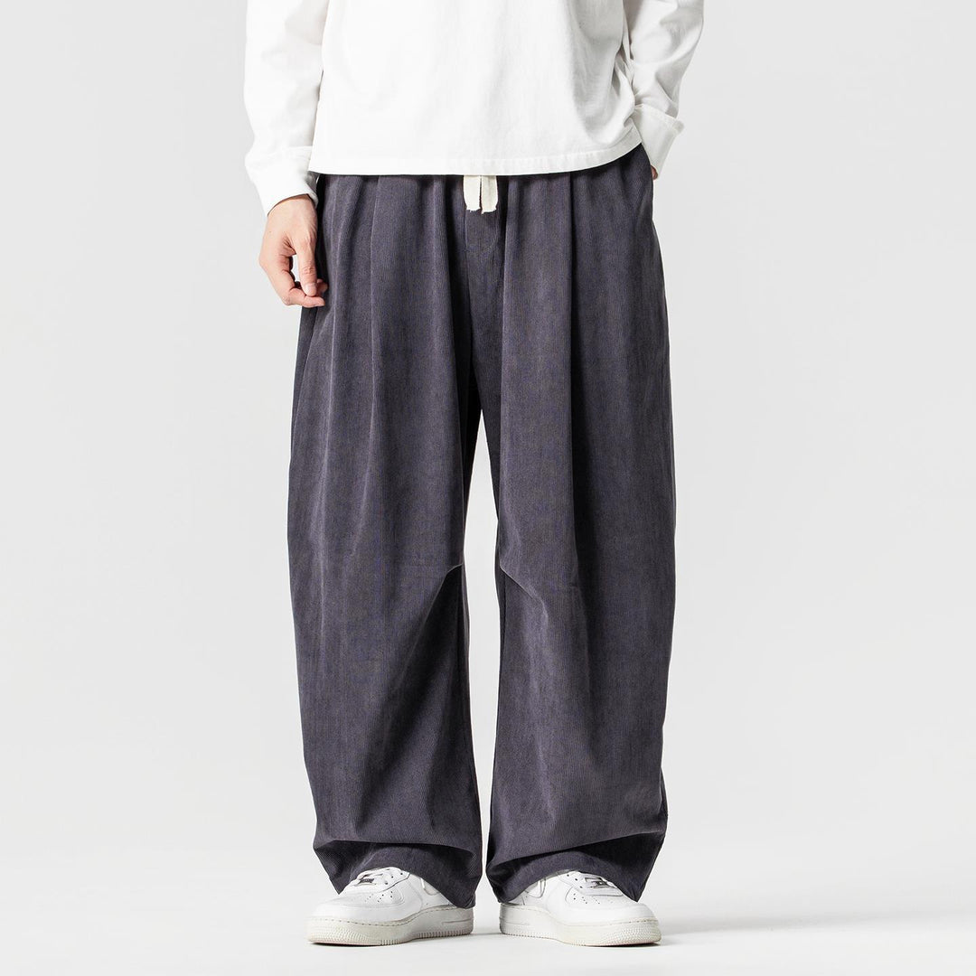 Herren nan weite Cordhose mit Tunnelzug, Bundfalten und relaxed Fit Echo Archiv
