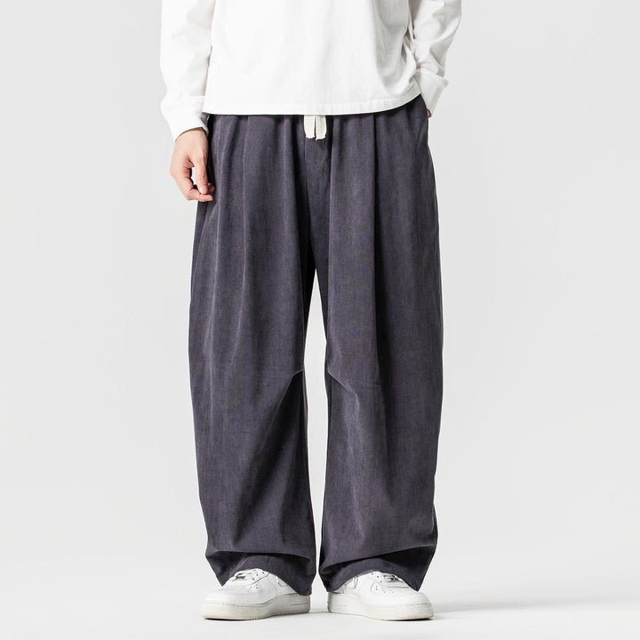 Herren nan weite Cordhose mit Tunnelzug, Bundfalten und relaxed Fit Echo Archiv