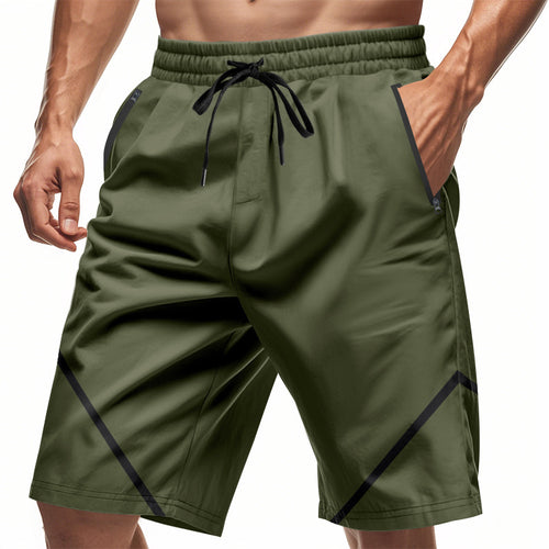 Herren Sportliche Laufshorts mit Seitentaschen und elastischem Bund Echoarchiv