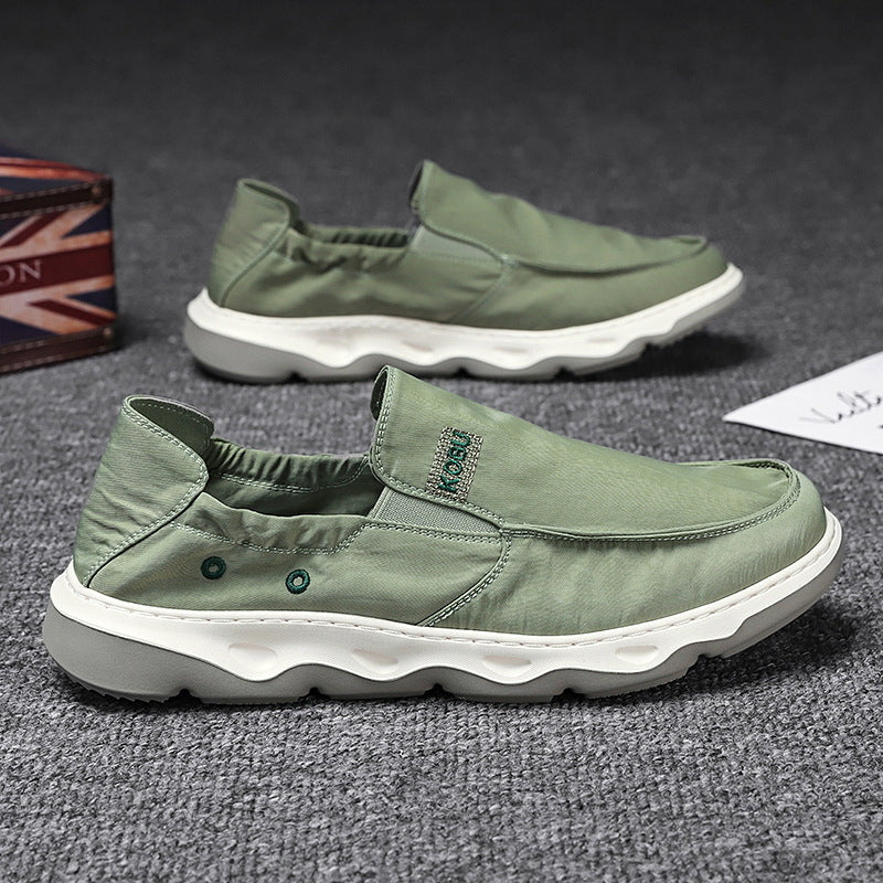Herren elastischer Nubukoptik-Slipper mit gepolstertem Fersenrand und stoßdämpfender Wellenlaufsohle Echo Archiv