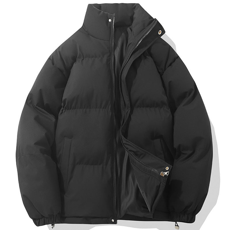 Herren wärmende Pufferjacke mit hohem Stehkragen, verdecktem Zwei-Wege-Reißverschluss und elastischen Bündchen – Marzano