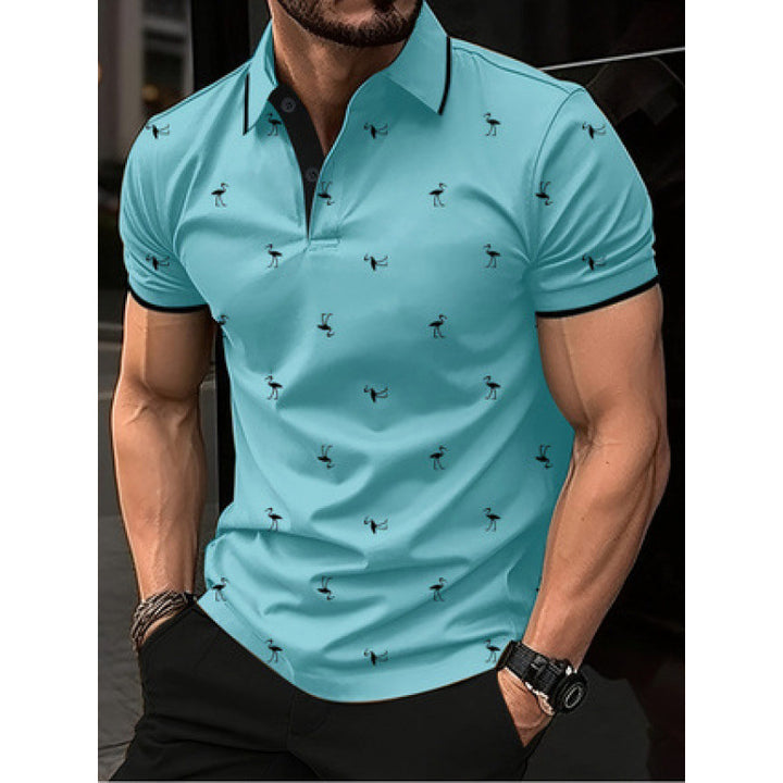 Herren Freizeit Bedrucktes Polo-Shirt Echoarchiv