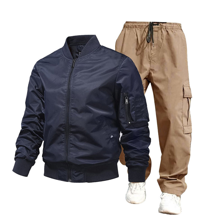 Herren urbane Bomberjacke und Cargo-Hosen Set Echo Archiv