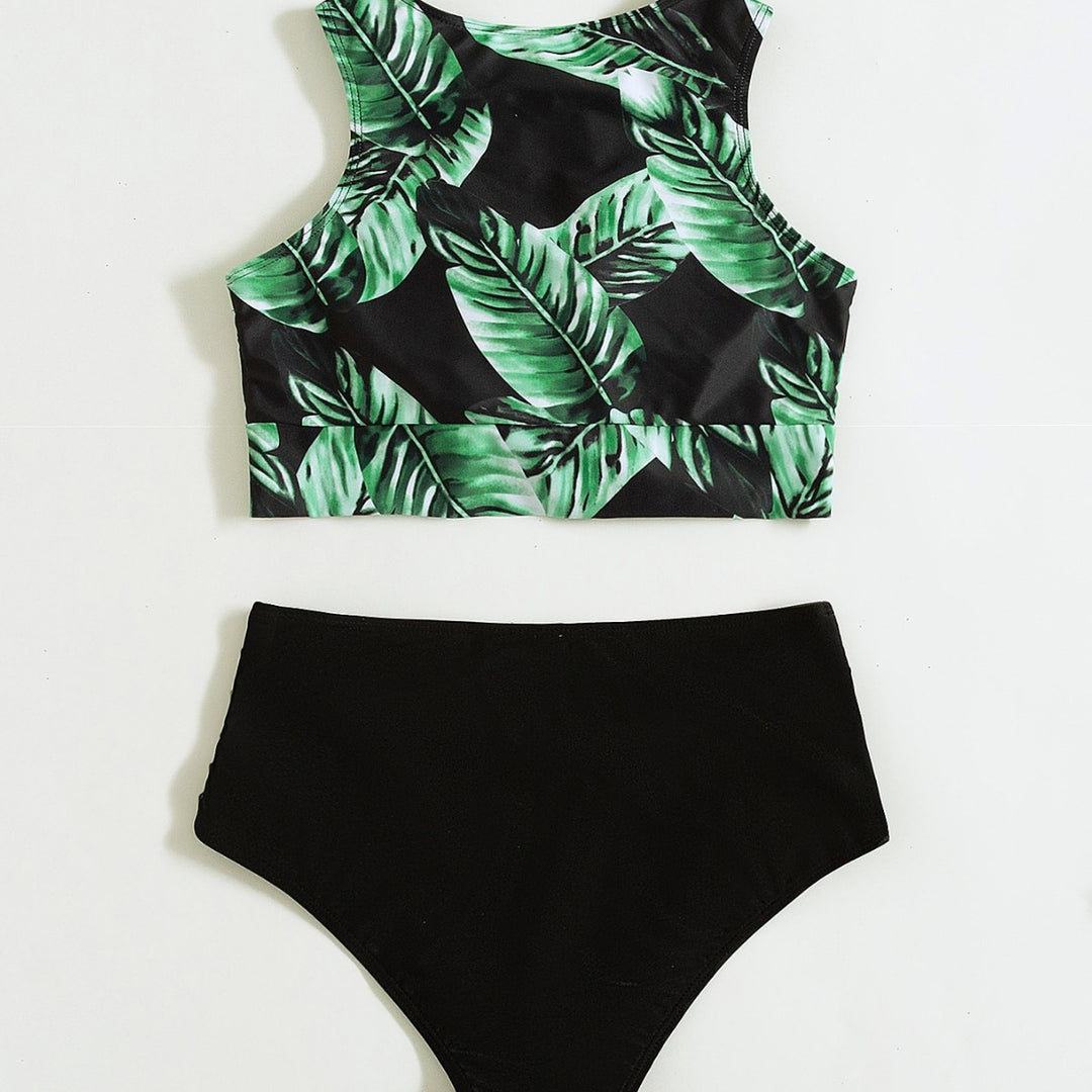 Damen Hochgeschnittener Bikini mit knotenförmigem Oberteil Echo Archiv