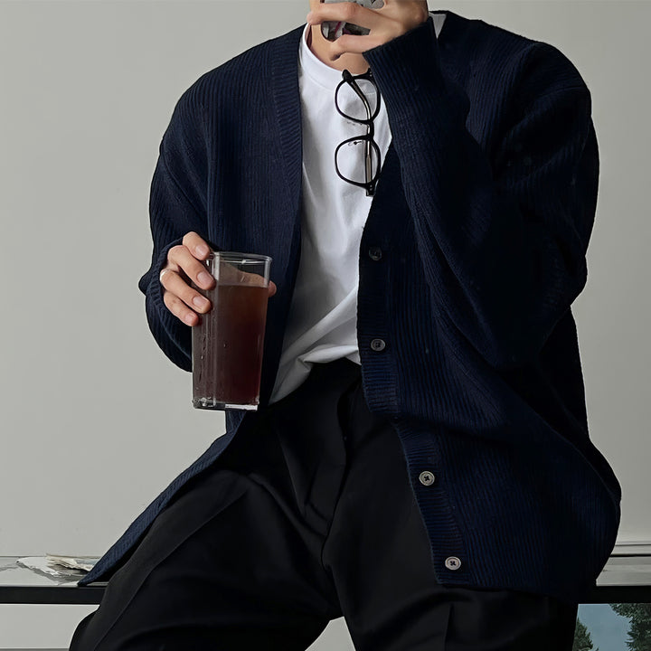 Herren Lässige Grobstrickjacke Echoarchiv