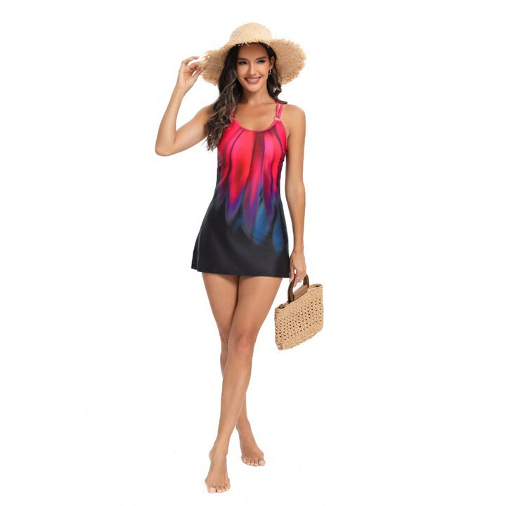 Damen Tankini-Set mit modischen Ripp- und Flammenelementen Echo Archiv