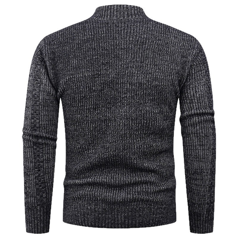 Herren Strickjacke mit strukturierter Oberfläche und hohem Kragen Echoarchiv