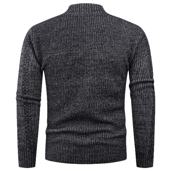 Herren Strickjacke mit strukturierter Oberfläche und hohem Kragen Echoarchiv