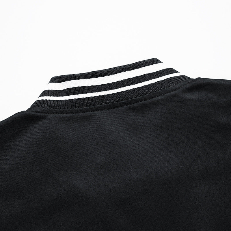 Herren modische Sportjacke mit gestreiftem Kragen und praktischen Taschen Echoarchiv