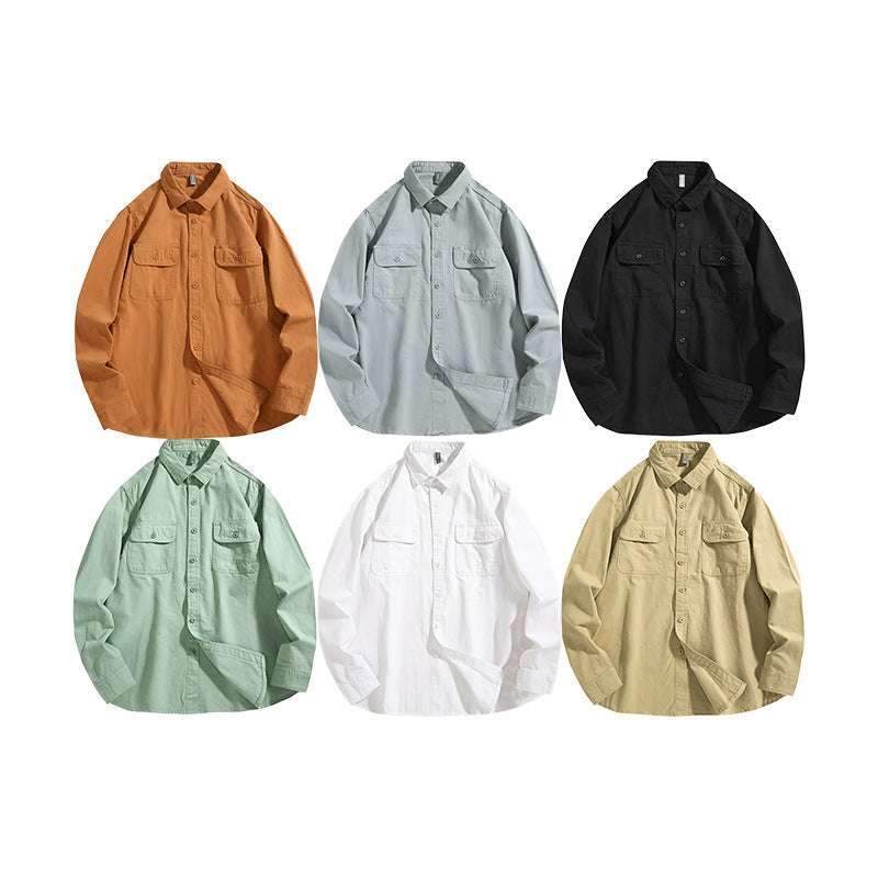 Herren Overshirt aus Baumwoll‑Twill mit Pattentaschen und Relaxed‑Fit Echo Archiv