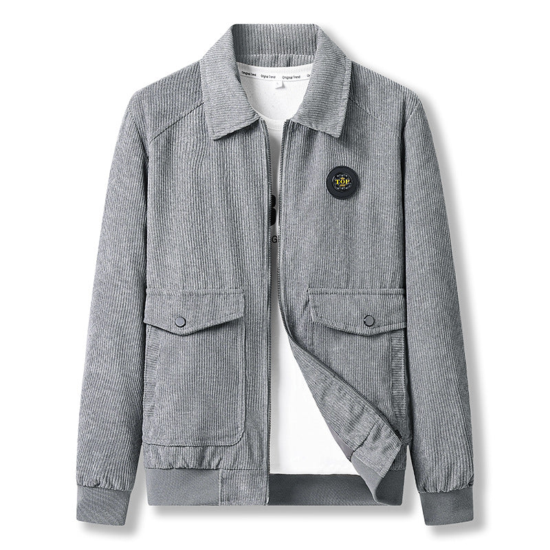Herren modische Cordjacke mit praktischen Taschen Echo Archiv