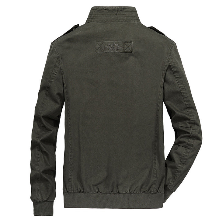 Herren Vintage-Canvas-Blouson mit hochschließendem Stehkragen und aufgesetzten Klappentaschen Echo Archiv