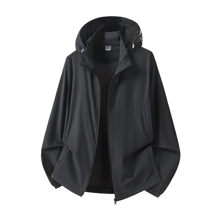 Damen Leichter Windbreaker mit Kapuze Echo Archiv