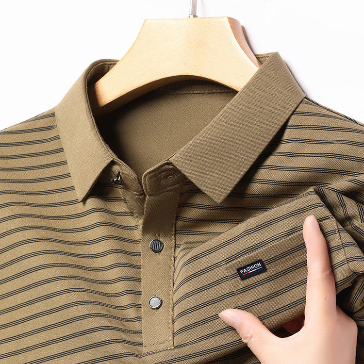 Herren modern gestreiftes Polo-Shirt Echoarchiv