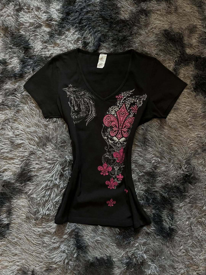 Damen T-Shirt mit einzigartigem floralem Design Echo Archiv