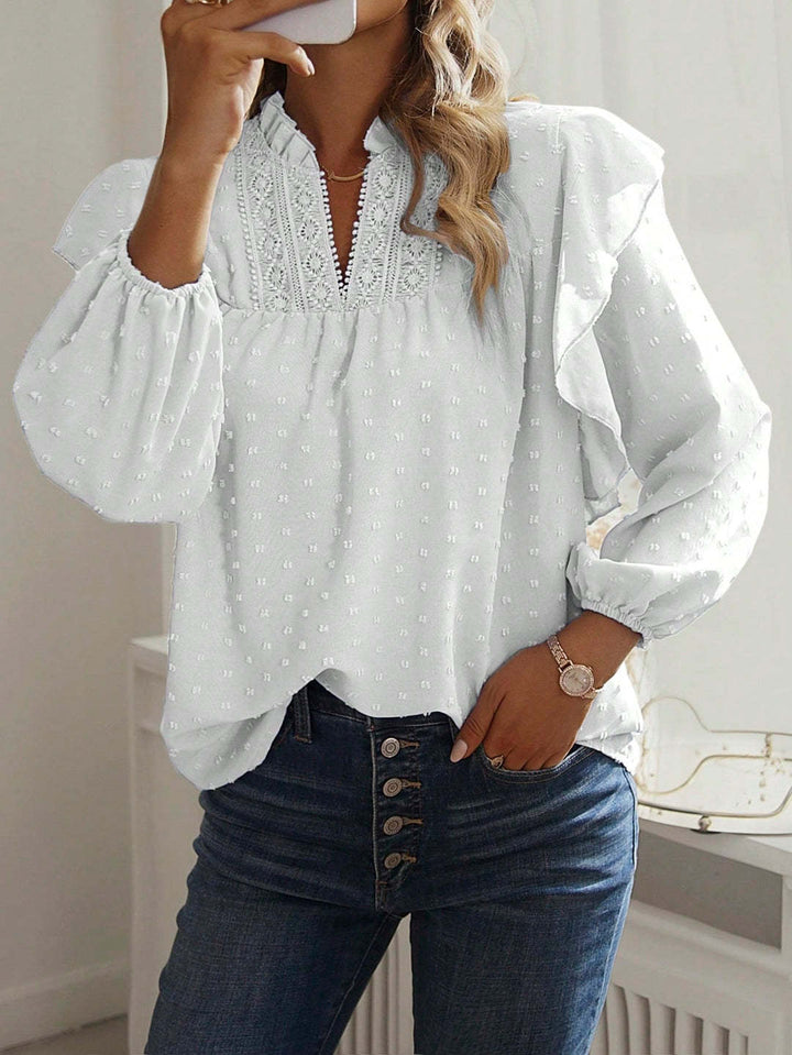 Damen Verspielte Rüschenbluse Echo Archiv
