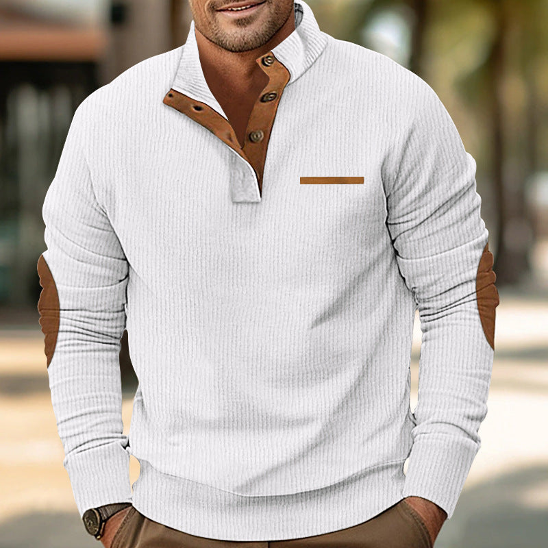 Herren Strickpullover mit kontrastierenden Design-Elementen Echoarchiv