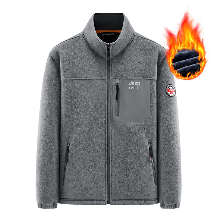 Herren Wärmende Fleecejacke mit hohem Kragen – Taviero