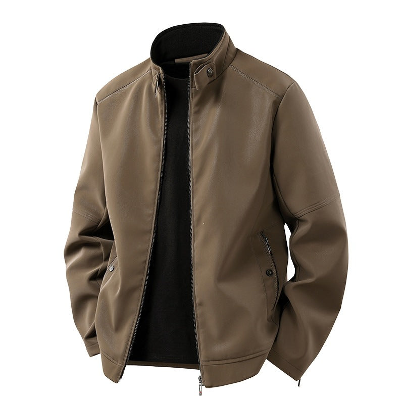 Herren Stilvolle und moderne Kunstlederjacke Echo Archiv