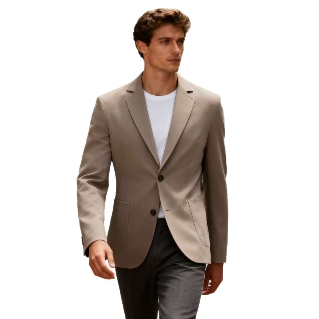 Herren stilvoller Regular-Fit Blazer mit zwei Knöpfen und Taschen Echoarchiv