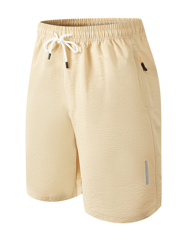 Herren nan ultraleichte schnelltrocknende Sport- und Badeshorts mit Elastikbund Kordelzug Reißverschlusstasche und reflektierendem Detail Echo Archiv