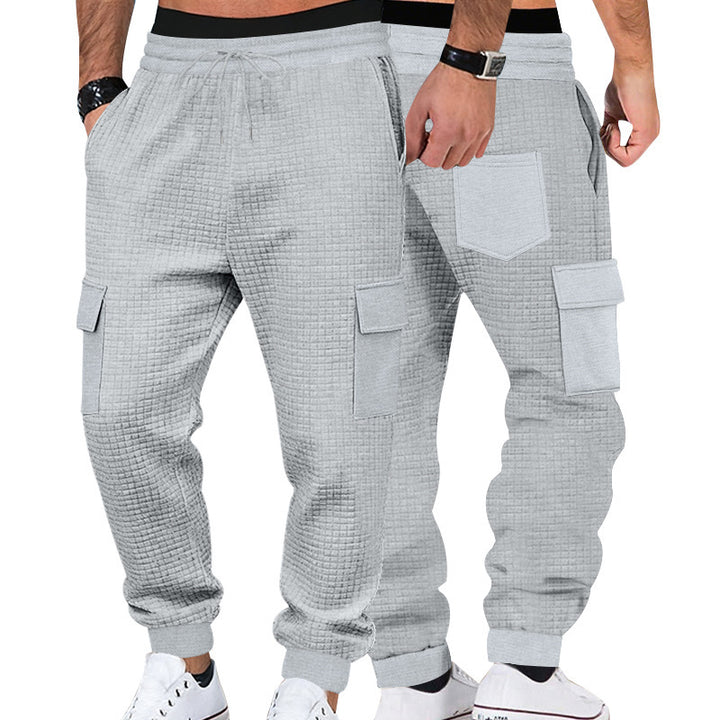 Herren Cargo-Jogginghose aus Waffelstruktur mit Kordelzug und Bündchen Echoarchiv