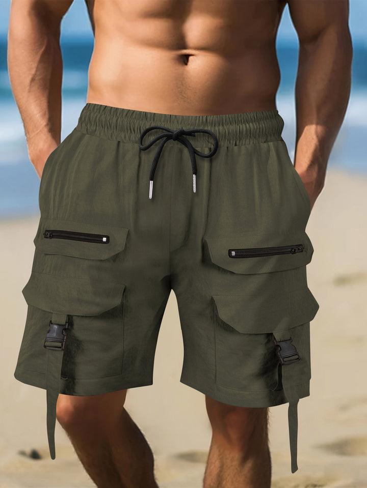 Herren Cargo-Shorts mit multifunktionalen Taschen und verstellbarem Bund Echoarchiv