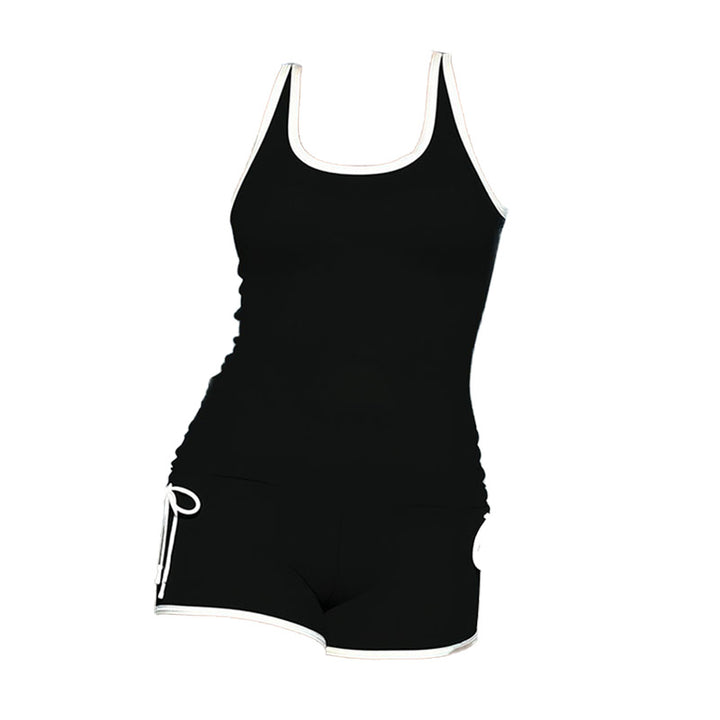 Damen Sportliches Tankini-Set mit hochgezogenem Schnitt und verstellbaren Bändern Echo Archiv