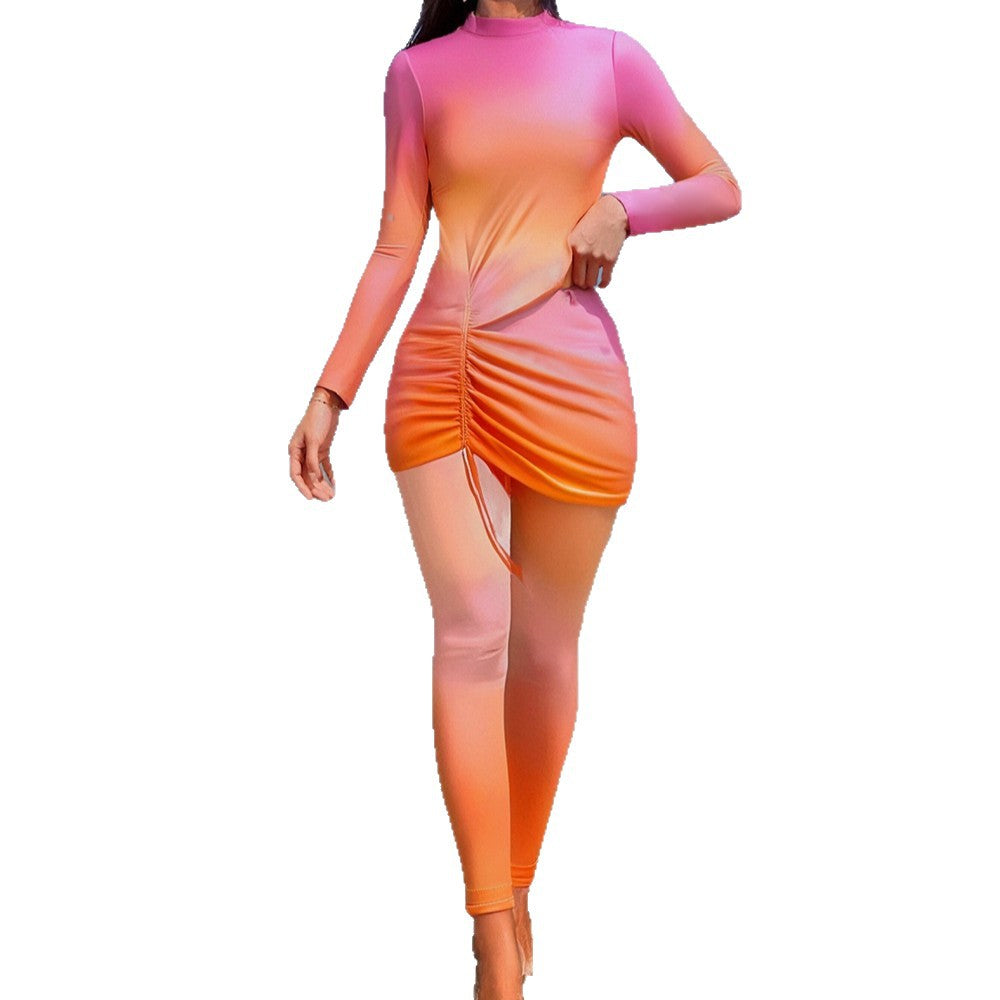 Damen sportlicher Badeanzug mit asymmetrischem Rock Echo Archiv