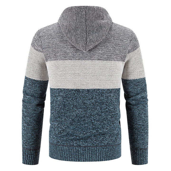 Herren modischer Strickjacke mit Kapuze und strukturiertem Design Echoarchiv