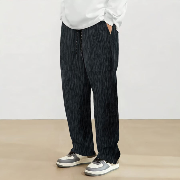 Herren modische Freizeithose mit elastischem Bund und gestreiftem Design Echoarchiv