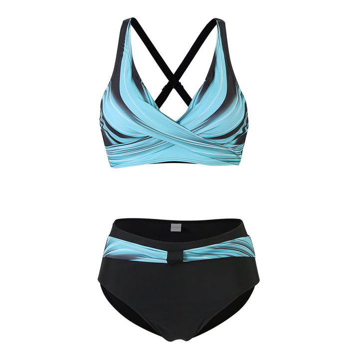 Damen Sportliches Bikini-Set mit trendigem Schnitt und modernem Grafikdesign Echo Archiv