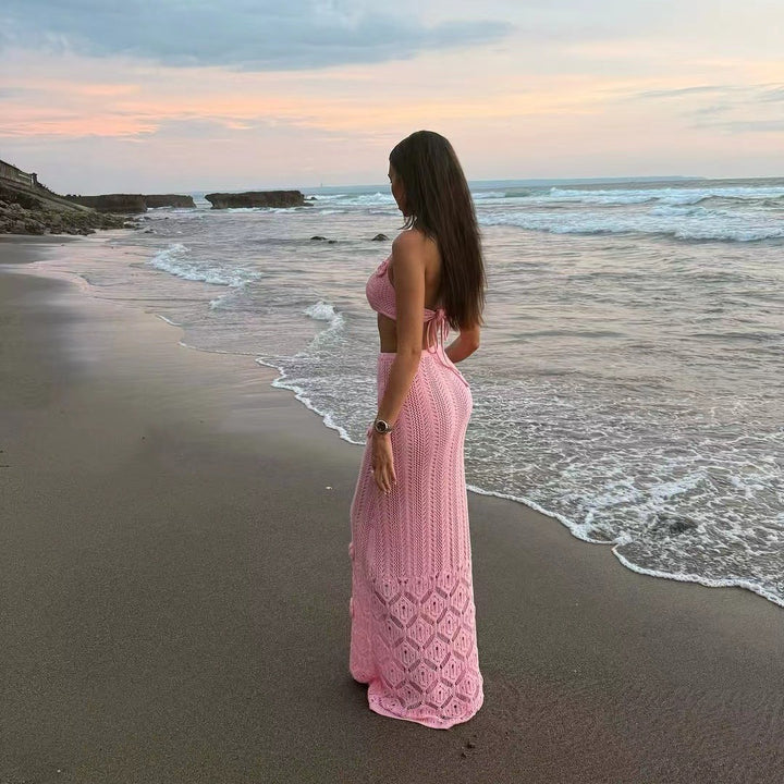 Damen Häkel-Strandkleid mit Kapuzenshirt Echo Archiv