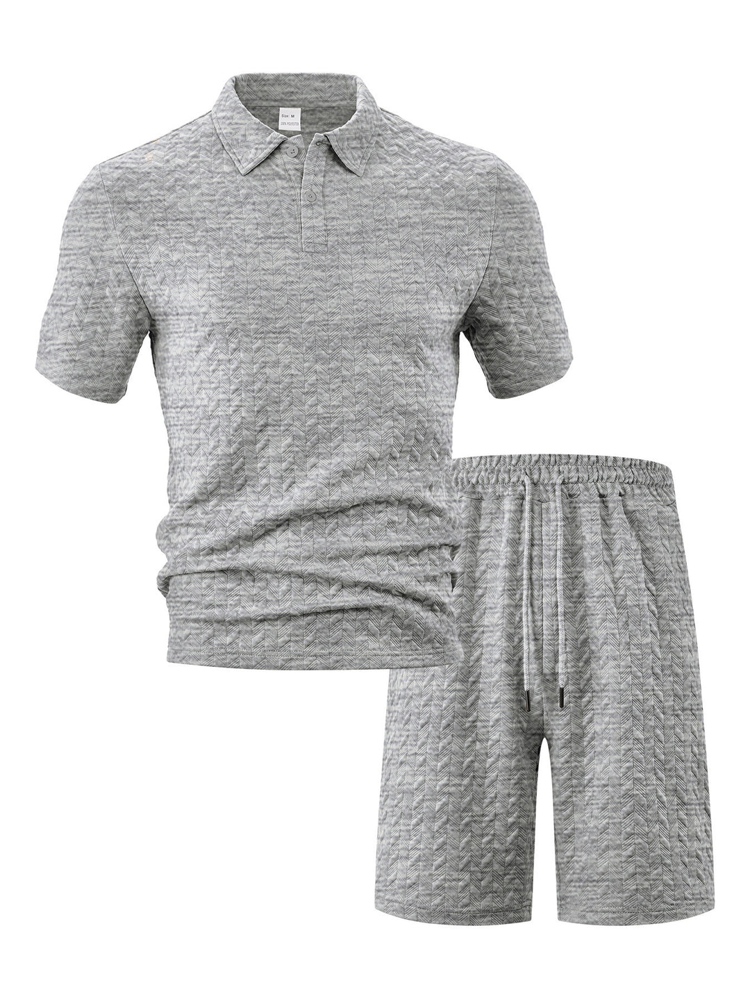 Herren elegantes Sport-Set mit strukturierter Oberfläche und bequemem Kurzarm-Polo Echoarchiv