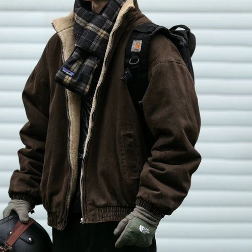 Unisex Wattierte Bomberjacke mit Teddyfutter Echo Archiv