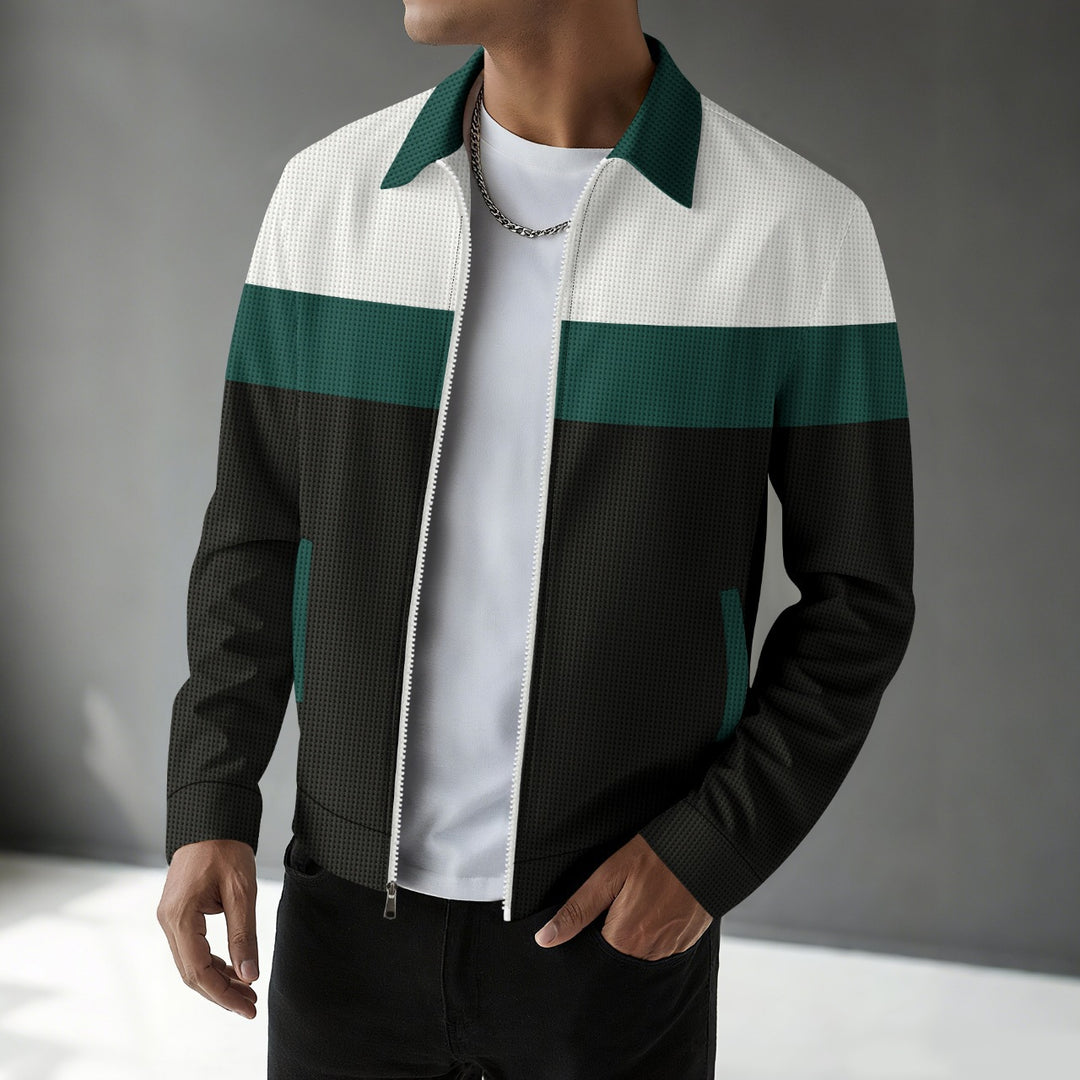 Herren stylische Übergangsjacke mit farbblockierendem Design Echoarchiv