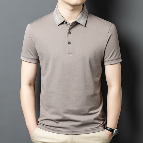 Herren Poloshirt mit modernem Kragen und eleganter Struktur Echoarchiv
