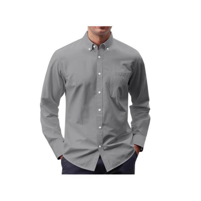 Herren nan Slim-Fit Oxford-Hemd mit Button-Down-Kragen, Brusttasche und elastischer Baumwollmischung Echo Archiv
