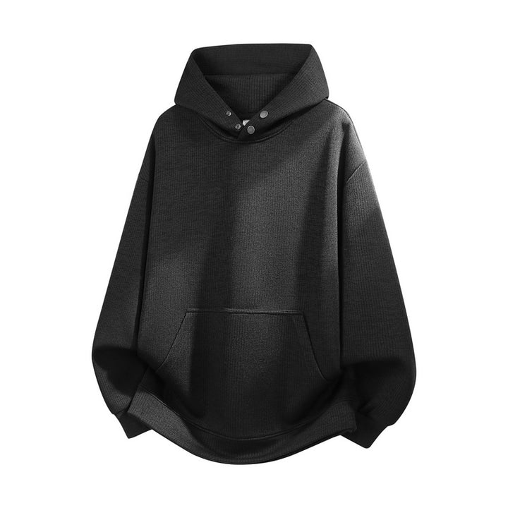 Unisex Oversize Kapuzenpullover mit hoher Kragenblende & Kängurutasche Echoarchiv