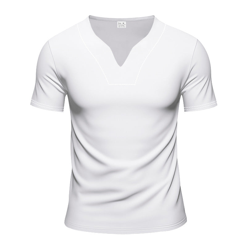 Herren nan V-Ausschnitt-Sportshirt mit ergonomischen Formnähten und elastischem Jersey Echo Archiv