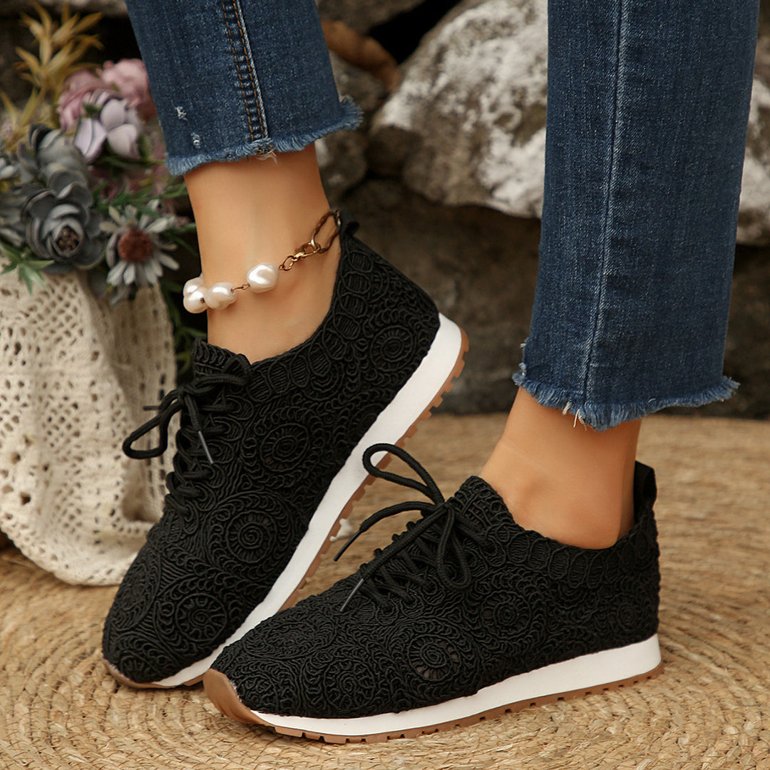 Damen  gestrickte Slip-On Plateau-Sneaker mit atmungsaktivem Obermaterial und gepolstertem Komfortfußbett Echo Archiv