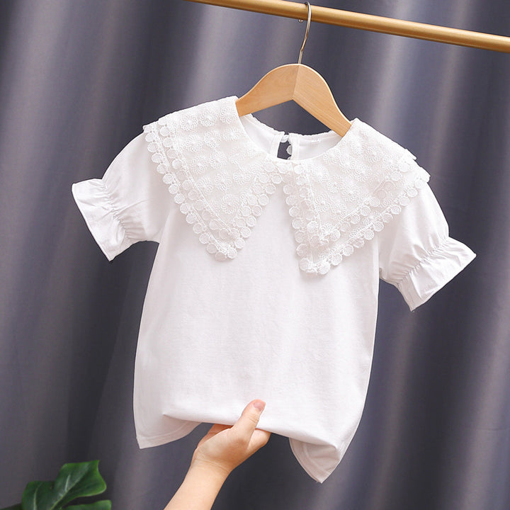 Damen Bluse mit voluminösem Kragen und lässigen Puffärmeln Echo Archiv