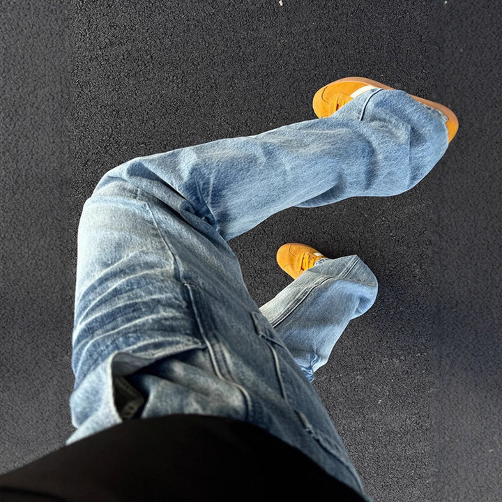 Herren Modische Cargo-Jeans mit Slim-Fit-Schnitt Echoarchiv
