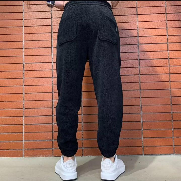 Herren Lockere Cord-Jogginghose mit elastischem Bund und Kordelzug Echoarchiv