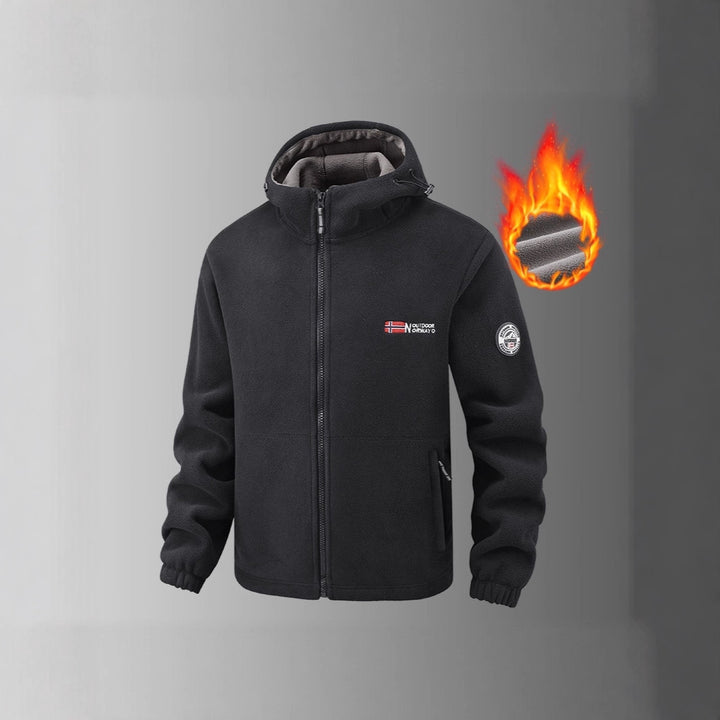 Herren Thermo-Fleece-Set mit Kapuzenjacke, Sherpa-gefüttert und elastischer Jogginghose – Marzano